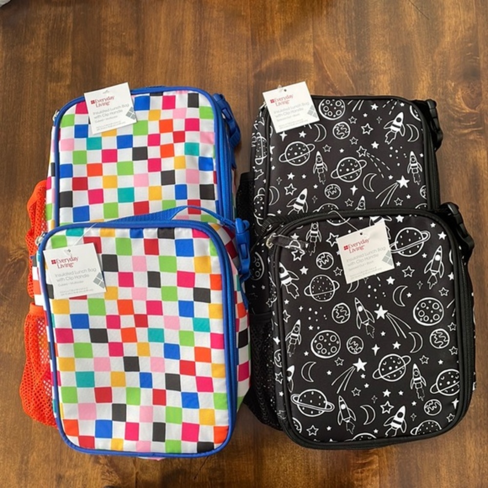 Insulated Lunch‎ Bags with Clip Handle Bottle Holder Inside Pocket Lunch Box - 4